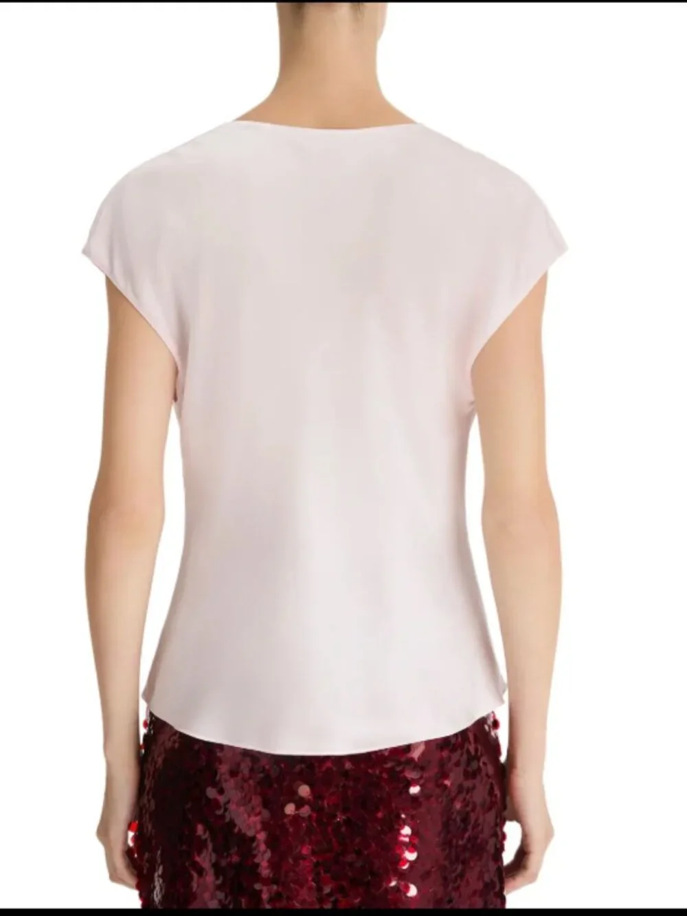 NWT Vince Satin Silk Cowl-Neck Blouse Shirt - Picture 2 of 7